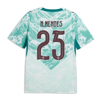 Billige Fotballdrakt Portugal Nuno Mendes #25 Replika Bortedrakt VM 2026 Kortermet